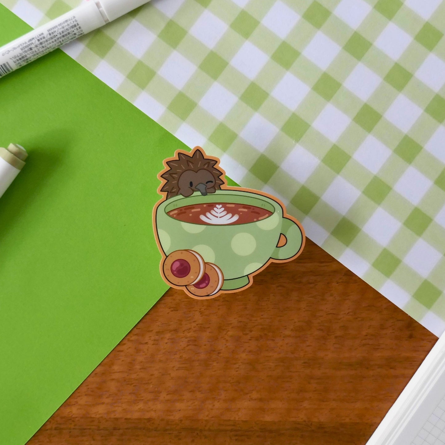 Cappuccino Quilliam Die-Cut Sticker