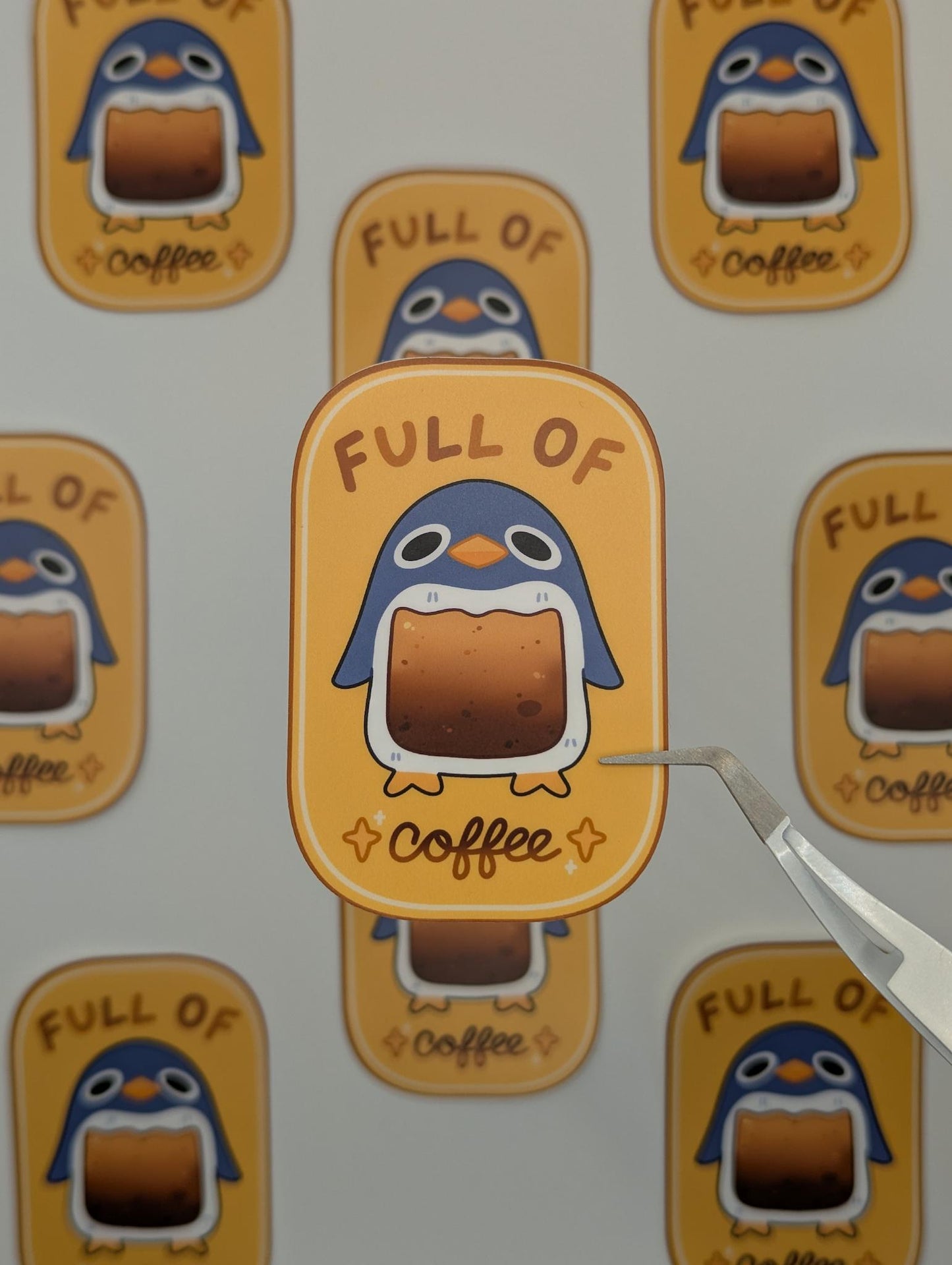 Full of Coffee Die-Cut Sticker