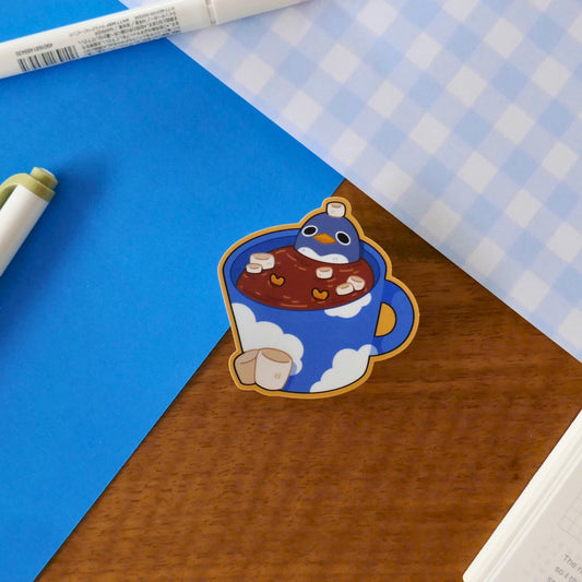 Hot Choco Puddles Die-Cut Sticker