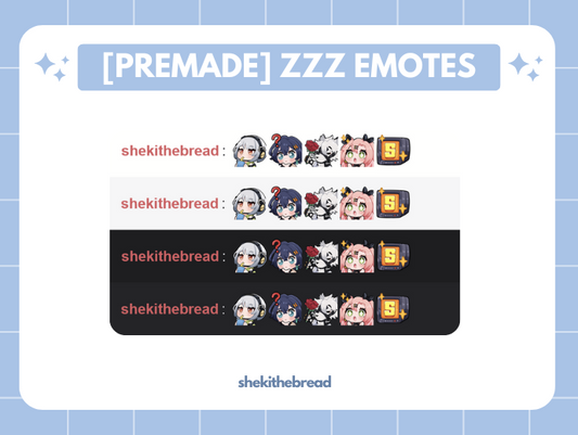 Pre-Made ZZZ Emotes (Digital Download)