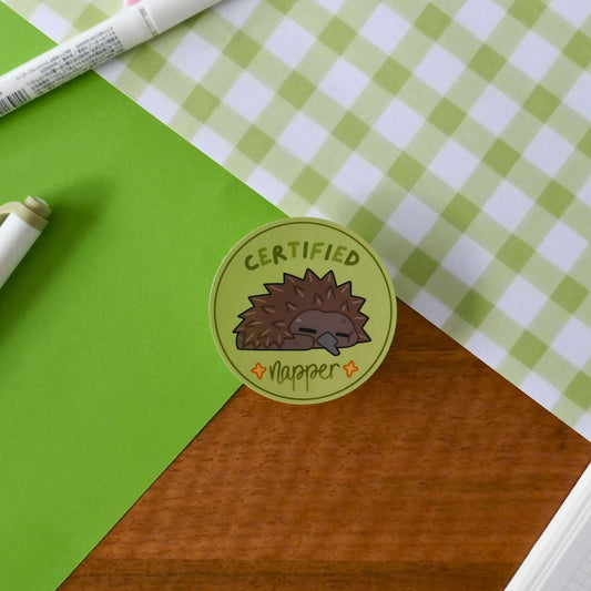 Certified Napper Die-Cut Sticker,Die-Cut,Sheki's Corner