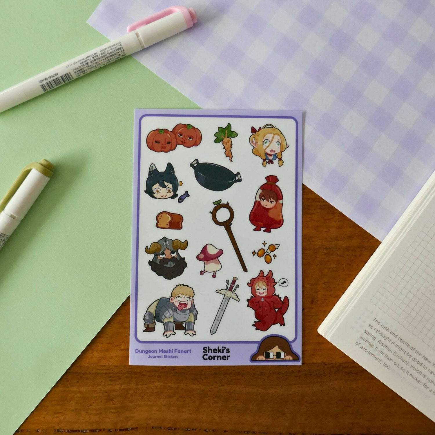 Dungeon Meshi Sticker Sheet,Sticker Sheet,Sheki's Corner