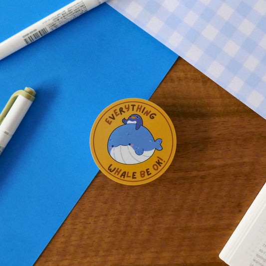 Pun-tastic Waterproof Die-Cut Stickers,Whale,Die-Cut,Sheki's Corner,Sheki's Corner.