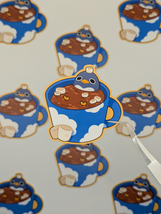 Hot Choco Puddles Die-Cut Sticker