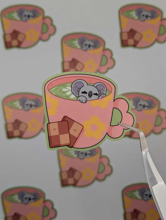 Matcha Latte Mimi Die-Cut Sticker
