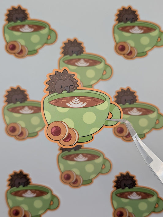 Cappuccino Quilliam Die-Cut Sticker
