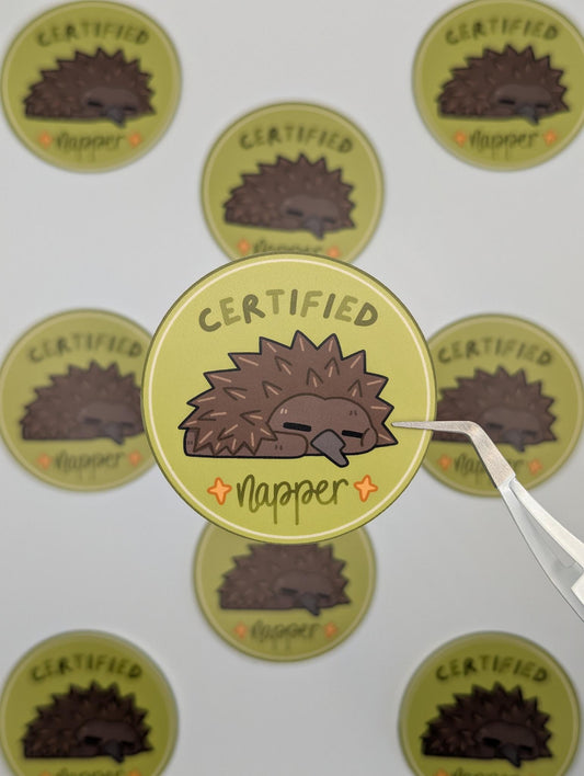 Certified Napper Die-Cut Sticker
