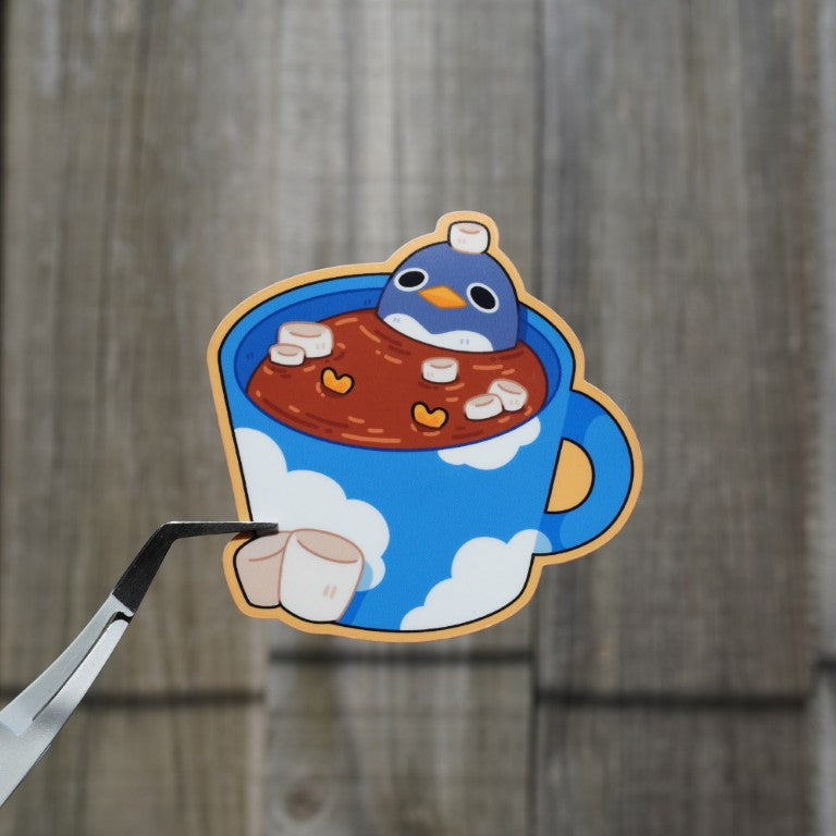 Hot Choco Puddles Die-Cut Sticker