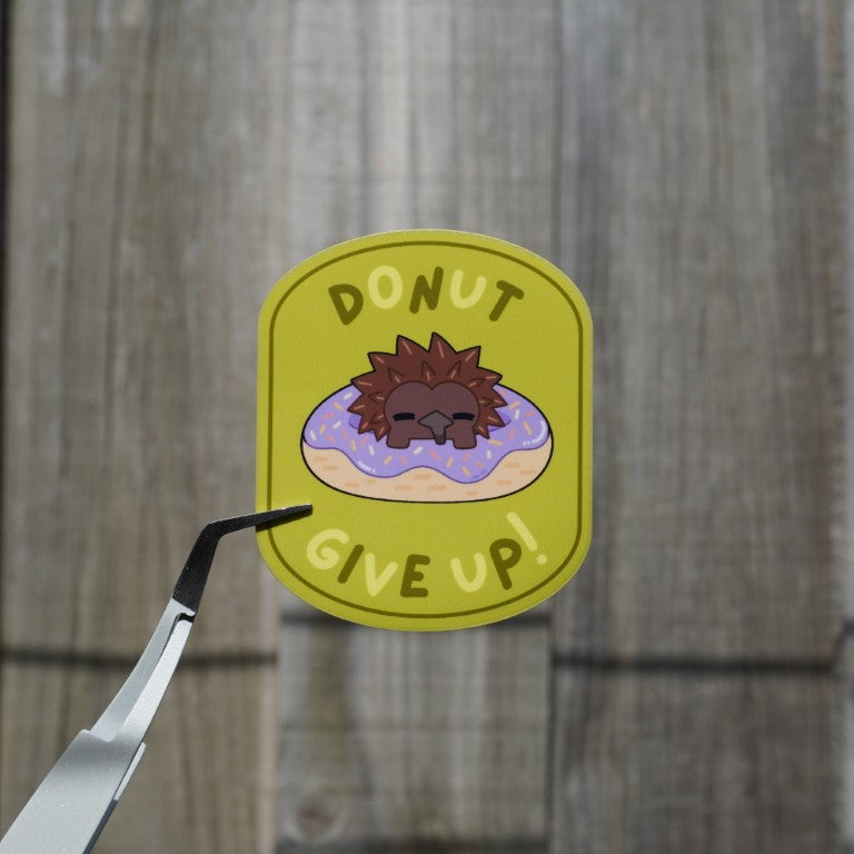 Donut Give Up! Quilliam Die-Cut Sticker