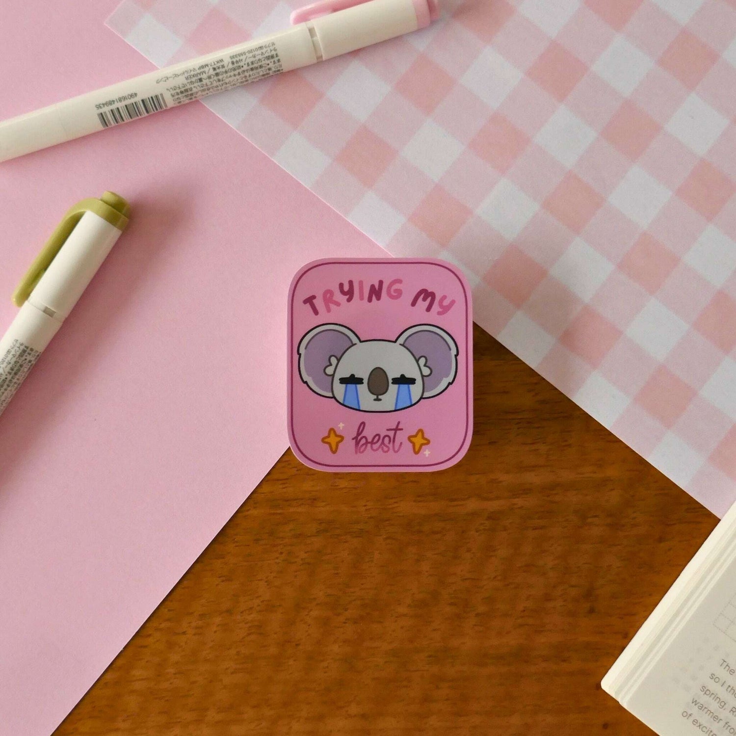 Trying My Best Die-Cut Sticker,Die-Cut,Sheki's Corner