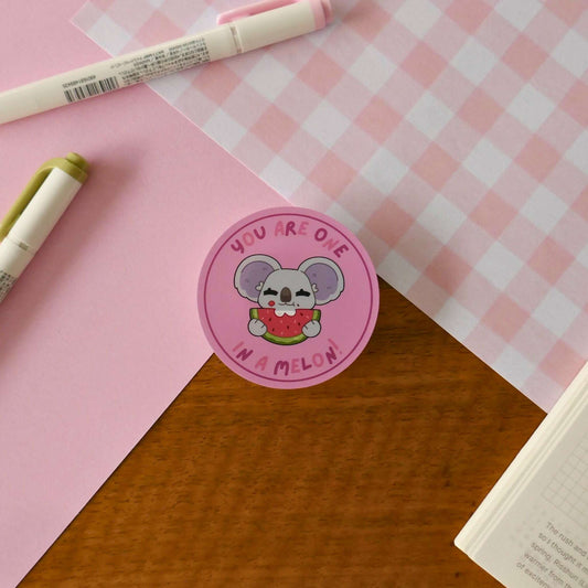 Pun-tastic Waterproof Die-Cut Stickers,Melon,Die-Cut,Sheki's Corner,Sheki's Corner.